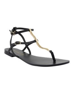 Outlet ✔️ Ravella Saskia Black Kid 🩴 Sandals 👏