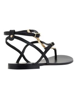 Outlet ✔️ Ravella Saskia Black Kid 🩴 Sandals 👏 -Women Shoes shop 848836180 5 720x928