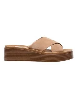 Flash Sale 🛒 Steve Madden Esteem Tan Suede Flat 🩴 Sandals 😉