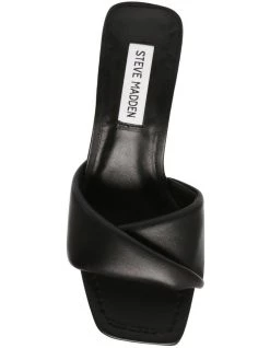 Coupon ⌛ Steve Madden Thai Black Leather 🩴 Sandal 🛒 -Women Shoes shop 848998090 5 720x928