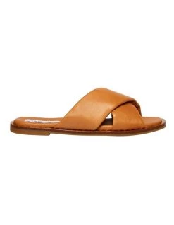 Best Pirce 🤩 Steve Madden Dedicated Cognac 🩴 Sandal 🔥