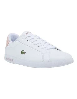 Best Sale ⌛ Lacoste Graduate BL White Leather 👟 Sneakers 🎁