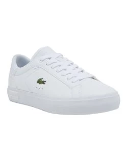 Hot Sale 🥰 Lacoste Powercourt White Leather 👟 Sneakers ✔️