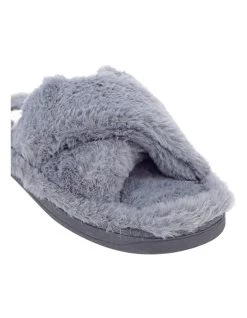 Budget ⌛ Grosby Invisible Grey Crossover Slipper 🎁 -Women Shoes shop 850207330 3 720x928