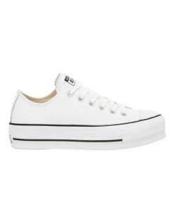 Best Pirce 🤩 Converse Chuck Taylor Lift Leather Low White 👟 Sneaker 🎁
