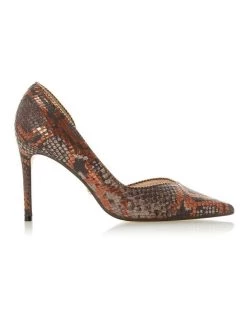 Promo 👍 Dune London Dream - Brown Rept Print Leather ⌛