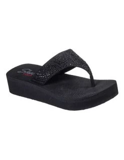 Outlet 💯 Skechers Vinyasa Stone Candy Black 🩴 Sandal 😍
