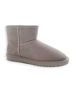 Flash Sale 😀 AUS WOOLI UGG SHORT SHEEPSKIN ANKLE BOOT - Light Grey 😀