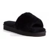 Wholesale 🧨 AUS WOOLI UGG WOMEN SHEEPSKIN FLUFF SLIDE - Black ❤️