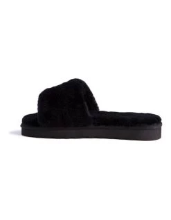 Wholesale 🧨 AUS WOOLI UGG WOMEN SHEEPSKIN FLUFF SLIDE - Black ❤️ -Women Shoes shop 851402530 4 720x928