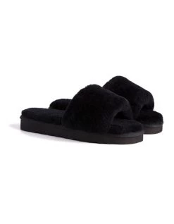 Wholesale 🧨 AUS WOOLI UGG WOMEN SHEEPSKIN FLUFF SLIDE - Black ❤️ -Women Shoes shop 851402530 6 720x928