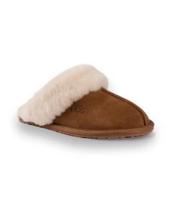 Buy 👏 AUS WOOLI UGG UNISEX SHEEPSKIN WOOL SHELLEY Slippers - Chestnut/Tan 🛒