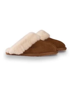 Buy 👏 AUS WOOLI UGG UNISEX SHEEPSKIN WOOL SHELLEY Slippers - Chestnut/Tan 🛒 -Women Shoes shop 851403160 6 720x928