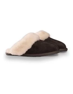 Best deal 🔥 AUS WOOLI UGG UNISEX SHEEPSKIN WOOL SHELLEY Slippers - Dark Grey 😉 -Women Shoes shop 851403610 6 720x928