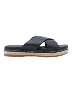 Budget ๐ Hush Puppies Kelani Black Leather Platform ๐ฉด Sandal ๐คฉ