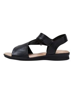 Best Sale 👏 Hush Puppies Nizki Black Leather 🩴 Sandal ✨ -Women Shoes shop 857503450 4 720x928