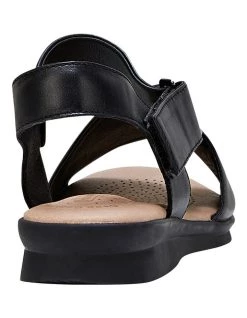 Best Sale 👏 Hush Puppies Nizki Black Leather 🩴 Sandal ✨ -Women Shoes shop 857503450 5 720x928