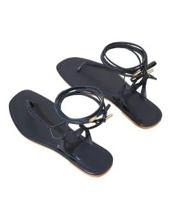 New ⭐ Seed Heritage Nova Deep Navy Leather Tie Up 🩴 Sandal 💯 -Women Shoes shop 859559500 4 720x928