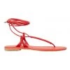 Hot Sale 🔔 Seed Heritage Nova Chilli Red Leather Tie Up 🩴 Sandal 🎁