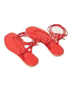 Hot Sale 🔔 Seed Heritage Nova Chilli Red Leather Tie Up 🩴 Sandal 🎁 -Women Shoes shop 859559590 4 720x928