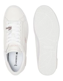 Cheap ⭐ Lacoste Powercourt White/Light Pink Leather Trainers 🧨 -Women Shoes shop 861299470 4 720x928