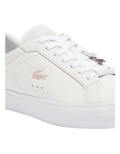 Cheap ⭐ Lacoste Powercourt White/Light Pink Leather Trainers 🧨 -Women Shoes shop 861299470 6 720x928
