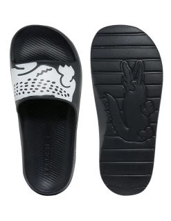 Brand new ⌛ Lacoste Croco 2.0 Black/White Synthetic Print Slides 🤩 -Women Shoes shop 861299920 4 720x928