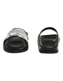 Brand new ⌛ Lacoste Croco 2.0 Black/White Synthetic Print Slides 🤩 -Women Shoes shop 861299920 5 720x928