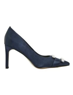 Deals 😍 Alan Pinkus Ruby Navy Satin Heeled 👟 Shoes 🌟