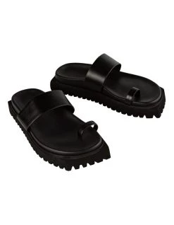 Outlet 😍 Tony Bianco Tonka Black Nappa 🩴 Sandals 🧨
