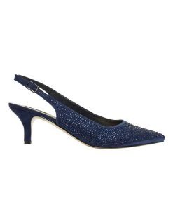 Best reviews of ๐ Alan Pinkus Teagan Navy Fabric Heeled ๐ Shoes โจ