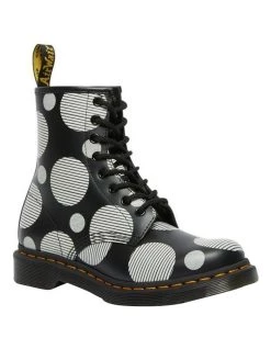Best Sale โญ Dr Martens 1460 Black Leather Polka Dot Boot โ๏ธ