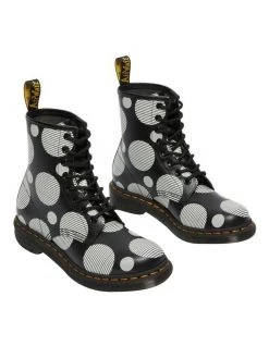 Best Sale ⭐ Dr Martens 1460 Black Leather Polka Dot Boot ✔️ -Women Shoes shop 866122390 4 720x928