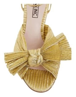 Discount 😀 Pink Inc Secret Gold Metallic 🩴 Sandals 💯 -Women Shoes shop 866850130 6 720x928