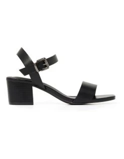 Outlet 🧨 Forever New Norelle Black Block Heel 🩴 Sandal 💯