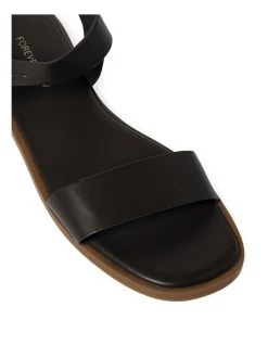 Deals 🧨 Forever New Connie Black Flat 🩴 Sandal 🤩