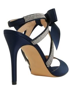 Discount 🎉 NINA Claudia New Navy Satin 🩴 Sandals 🛒 -Women Shoes shop 871763680 4 720x928