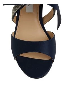 Discount 🎉 NINA Claudia New Navy Satin 🩴 Sandals 🛒 -Women Shoes shop 871763680 6 720x928