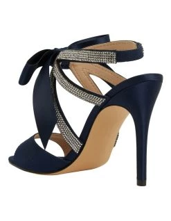 Discount 🎉 NINA Claudia New Navy Satin 🩴 Sandals 🛒 -Women Shoes shop 871763680 7 720x928