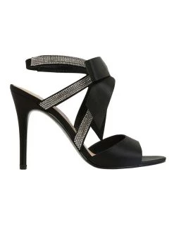 Wholesale ⌛ NINA Claudia Noir Satin 🩴 Sandals 👍