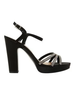 Cheap 💯 NINA Saralyn Black Satin 🩴 Sandals 🔥