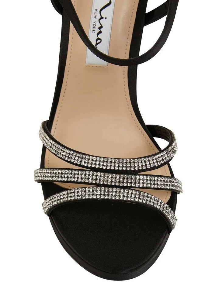 Cheap π― NINA Saralyn Black Satin π©΄ Sandals π₯ 6 Cheap π― NINA Saralyn Black Satin π©΄ Sandals π₯ - Image 6