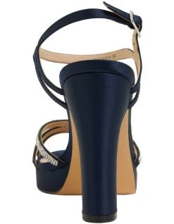 Buy 🤩 NINA Saralyn Navy Satin 🩴 Sandals 🔥 -Women Shoes shop 871764580 5 720x928