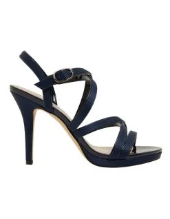 Promo ๐งจ NINA Reatha New Navy Satin ๐ฉด Sandals ๐