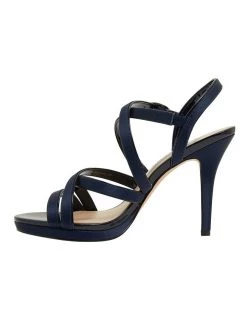 Promo 🧨 NINA Reatha New Navy Satin 🩴 Sandals 👍 -Women Shoes shop 871764760 3 720x928