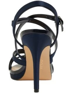 Promo 🧨 NINA Reatha New Navy Satin 🩴 Sandals 👍 -Women Shoes shop 871764760 5 720x928