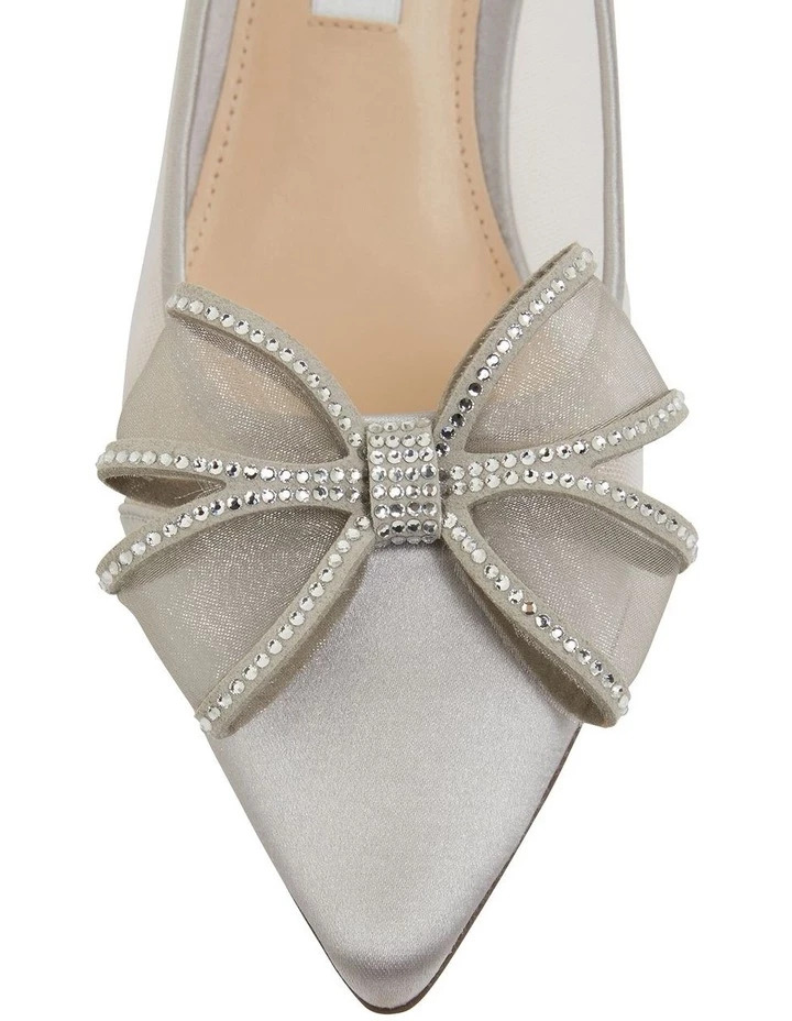 Discount โญ NINA Brite Silver Satin Heeled ๐ Shoes โญ 6 Discount โญ NINA Brite Silver Satin Heeled ๐ Shoes โญ - Image 6