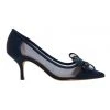 Hot Sale ⭐ NINA Brite New Navy Satin Heeled 👟 Shoes 🥰