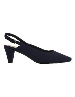 Best deal 💯 Easy Steps Agatha Navy Fabric Heeled 👟 Shoes ❤️