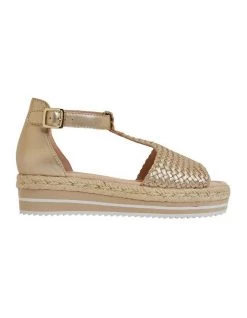 Budget ✨ Jane Debster Daze Soft Gold Weave 🩴 Sandals 👏